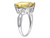 Citrine and White Topaz 6.63 Carat (ctw) Infinity Ring in Sterling Silver - 68DLG48648CT-10