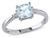 4/5 Carat (ctw) Light Aquamarine Ring with Diamonds in 10K White Gold - 08DLG9497AQ-8