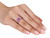 Lab-Created Pink Sapphire and Created White Sapphire Heart Ring 2.50 Carat (ctw) in Sterling Silver - 68DLG1225CPS-7
