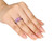 Created Pink Sapphire Three-stone Ring 5.0 Carat (ctw) in Sterling Silver - 68DLG1223CPS-6