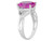 Created Pink Sapphire Infinity Cocktail Ring 7.50 Carat (ctw) in Sterling Silver - 68DLG1206CPS-8