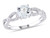 Aquamarine Infinity Ring 6/7 Carat (ctw) with Diamonds in 10K White Gold - 08DLG9488AQ-10