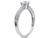 Lab-Created White Sapphire 1/4 Carat (ctw) Princess Cut Engagement Ring with Diamonds in Sterling Silver - 68DLG1000986CWS-9
