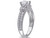 1 2/3 Carat (ctw) Lab-Created White Sapphire Engagement Ring In Sterling Silver - 68DLG1001017CWS-9