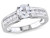 1.50 Carat (ctw) Lab-Created White Sapphire Engagement Ring in Sterling Silver - 68DLG1001018CWS-7