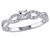 1/4 Carat (ctw) Lab-Created White Sapphire Infinity Ring with Diamonds in Sterling Silver - 68DLG1000978CWS-7