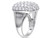 4.75 Carat (ctw)  Lab-Created White Sapphire Pave Cocktail Ring In Sterling Silver - 68DLG1001007CWS-7