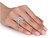 4 1/5 Carat (ctw) Lab-Created White Sapphire Bridal Engagement Ring & Wedding Band Set In Sterling Silver - 68DLG1001058CWS-9