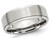 Mens Chisel 7mm Stainless Steel Comfort Fit Ridged Wedding Band Ring with Ridge - 88QGG0033GF-7.5