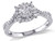 Diamond Halo Engagement Ring 1/2 Carat (ctw) in 10K White Gold - 08DLG1001735-6
