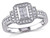 1/3 Carat (ctw H-I, I2-I3)Princess Cut Diamond Engagement Ring in 14K White Gold - 08DLG1001706-10