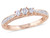 1/4 Carat (ctw) Three-Stone Diamond Ring 10K Rose Pink Gold - 08DLG1001759P-6