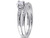 Princess Cut 1/2 Carat (ctw Color H-I, Clarity I2-I3) Diamond Engagement Ring & Wedding Band Set in 14K White Gold - 08DLG1001836W-5