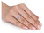 Princess Cut 1/2 Carat (ctw Color H-I, Clarity I2-I3) Diamond Engagement Ring & Wedding Band Set in 14K White Gold - 08DLG1001836W-5