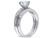 Aquamarine 3/4 Carat (ctw) with Diamond 1/3 Carat (ctw) Bridal Wedding Set Engagement Ring 10K White Gold - 08DLG1001931AQ-7