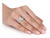 Aquamarine 3/4 Carat (ctw) with Diamond 1/3 Carat (ctw) Bridal Wedding Set Engagement Ring 10K White Gold - 08DLG1001931AQ-7