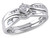 1/3 Carat (ctw Color H-I Clarity I2-I3) Diamond Engagement Ring & Wedding Band Wedding Set in 10K White Gold - 08DLG1001849W-8
