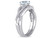 3/4 Carat (ctw) Aquamarine Engagement Ring & Wedding Band Set with Diamond, 10K White Gold - 08DLG1001946AQ-10