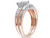 1.0 Carat (ctw H-I I2-I3) Princess-Cut Diamond Engagement Ring & Band Bridal Wedding-Set 14K Rose Pink Gold - 08DLG1001871W-9