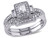 Diamond Engagement Ring & Wedding Band Set 2/5 Carat (ctw) in 10K White Gold - 08DLG1001896W-6