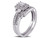 Diamond Engagement Ring & Wedding Band Set 2/5 Carat (ctw) in 10K White Gold - 08DLG1001896W-6