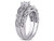 3/4 Carat (ctw H-I, I2-I3) Diamond Engagement Ring & Wedding Band Set in 10K White Gold - 08DLG1001927W-9