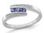 1/5 Carat (ctw) Three Stone Tanzanite Ring Band in Sterling Silver - 68QGG0928TZ-7