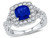 Ladies Lab Created Blue Sapphire 2.75 Carat (ctw) Ring in 10K White Gold with Diamonds 1.00 Carat (ctw) - 08GDG107061CSAW-7