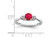 1/2 Carat (ctw) Lab-Created Ruby Ring in Sterling Silver with Accent Diamonds - 68QGG4511CRU-8