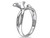 Calla Lily Promise Fashion Ring in Sterling Silver with Diamonds (Color H-I I1-I2) - 68DLG1003201-6