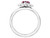 Synthetic Lab Created Ruby Heart Promise Ring in Sterling Silver 1/4 Carat (ctw) - 68QGG0576CRU-10
