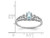 2/5 Carat (ctw) Aquamarine Heart Promise Ring in Sterling Silver - 68QGG0023AQ-5