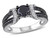 1.00 Carat (ctw) Black & White Diamond Engagement Ring in Sterling Silver - 68DLG1003247-8.5