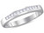 14K White Gold 1/4 Carat (ctw H-I, I1-I2) Princess Cut Diamond Wedding Anniversary Band Ring - 08GDG11076W-7