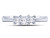 1/2 Carat (ctw I-J, I1) Princess Cut Diamond Three Stone Princess-Cut Anniversary Engagement Ring 14K White Gold - 08GDG1297750W-7.5