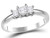 1/2 Carat (ctw I-J, I1) Princess Cut Diamond Three Stone Princess-Cut Anniversary Engagement Ring 14K White Gold - 08GDG1297750W-8