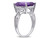 5.80 Carat (ctw) Amethyst & White Topaz Ring in Sterling Silver - 68DLG1003236AM-6.5