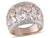 Synthetic Rose Pink Quartz Fashion Ring 6 Carat (ctw) in Pink Plated Sterling Silver with Accent Diamonds - 68DLG1003251PQ-7.5