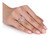 Synthetic Rose Pink Quartz Fashion Ring 6 Carat (ctw) in Pink Plated Sterling Silver with Accent Diamonds - 68DLG1003251PQ-7.5