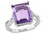 5.80 Carat (ctw) Amethyst & White Topaz Ring in Sterling Silver - 68DLG1003236AM-9.5