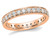 1.00 Carat (ctw Color H-I, I1-I2) Diamond Eternity Wedding Band Ring in 14K Rose Pink Gold - 08QGG0020100R-8
