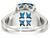 5.00 Carat (ctw) Swiss Blue Topaz Ring in Sterling Silver with 14K Gold Accent - 68QGG0310BT-7