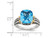 5.00 Carat (ctw) Swiss Blue Topaz Ring in Sterling Silver with 14K Gold Accent - 68QGG0310BT-7