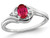 2/5 Carat (ctw) Oval-Cut Ruby Ring in Sterling Silver - 68QGG0450RU-9