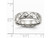 Mens or Ladies Stainless Steel 6mm Diamond Cut Wedding Band Ring with Ridge - 88QGG0497GM-8
