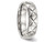 Mens or Ladies Stainless Steel 6mm Diamond Cut Wedding Band Ring with Ridge - 88QGG0497GM-8