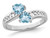 1.00 Carat (ctw) Swiss Blue Topaz Heart Ring in Sterling Silver - 68QGG0562BT-8