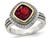 Natural 8mm Garnet Ring in Sterling Silver with 14K Gold Accents - 68QGG0674GA-7