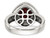 Natural 8mm Garnet Ring in Sterling Silver with 14K Gold Accents - 68QGG0674GA-7