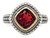 Natural 8mm Garnet Ring in Sterling Silver with 14K Gold Accents - 68QGG0674GA-7